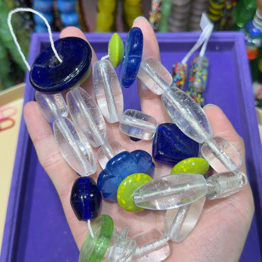 琉璃非金属透明色多宝琉璃珠