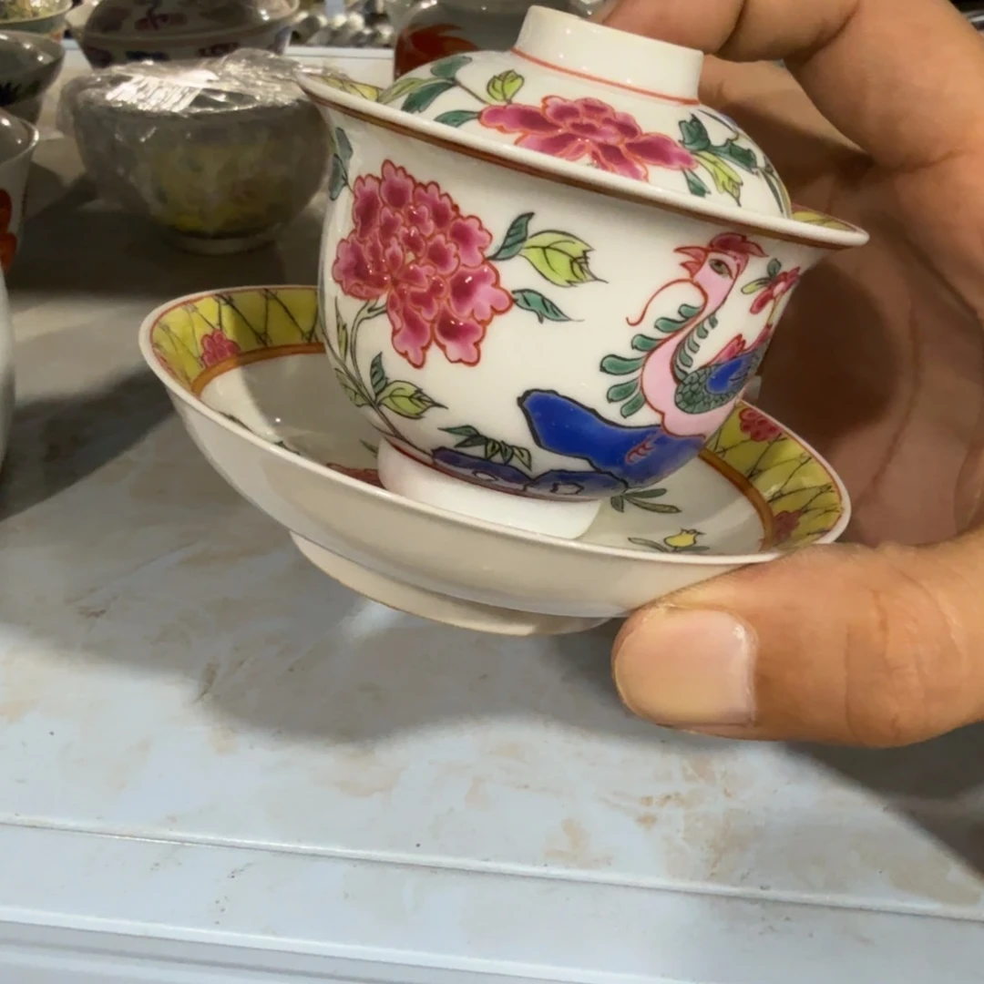 瓷片摆件手绘瓷器全部处理