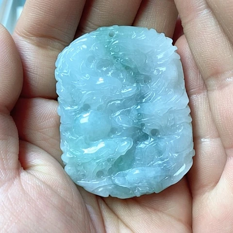 翡翠颈饰未镶嵌天然缅甸翡翠a货