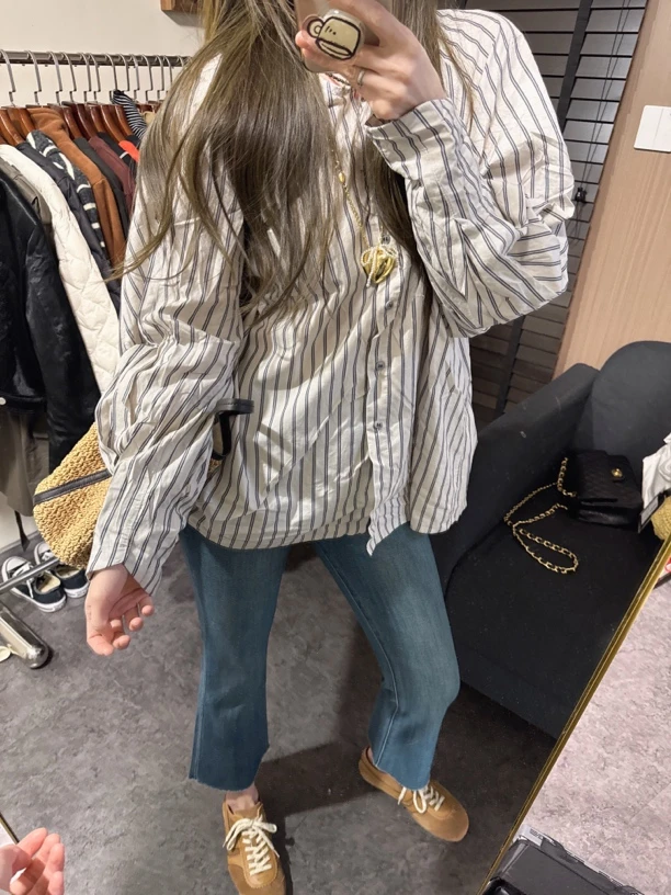 【思含】早春新款休闲小众慵懒风宽松衬衫