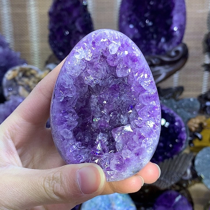 摆件紫晶未镶嵌恐龙蛋