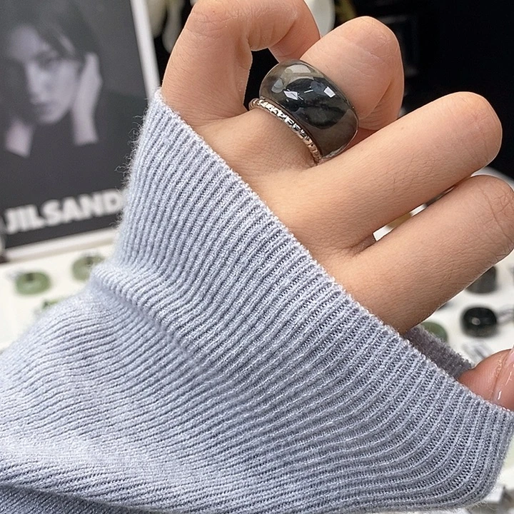 和田玉（糖玉）未镶嵌戒指Z58妖花墩墩16.8