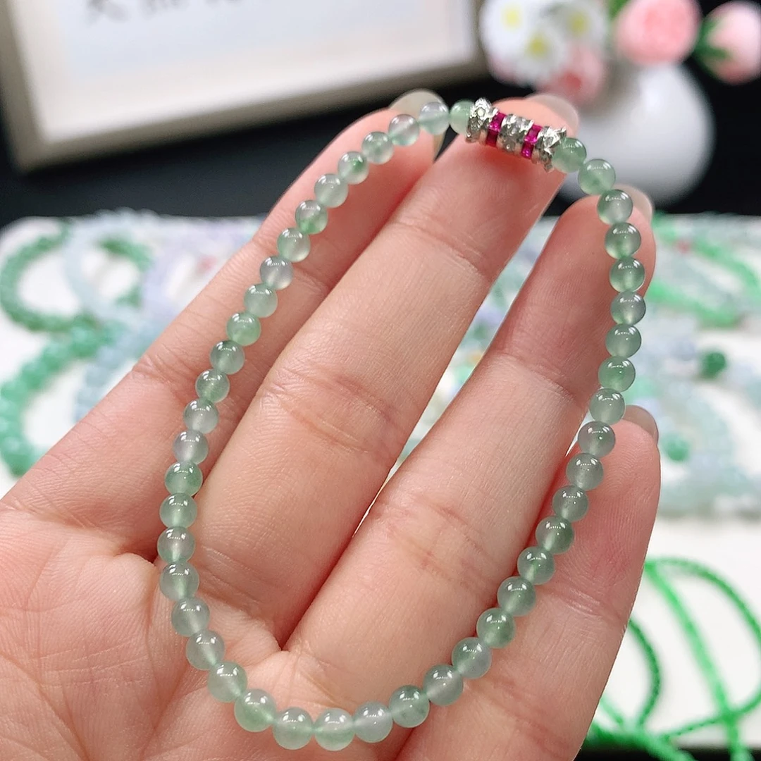 翡翠未镶嵌手链4.2mm