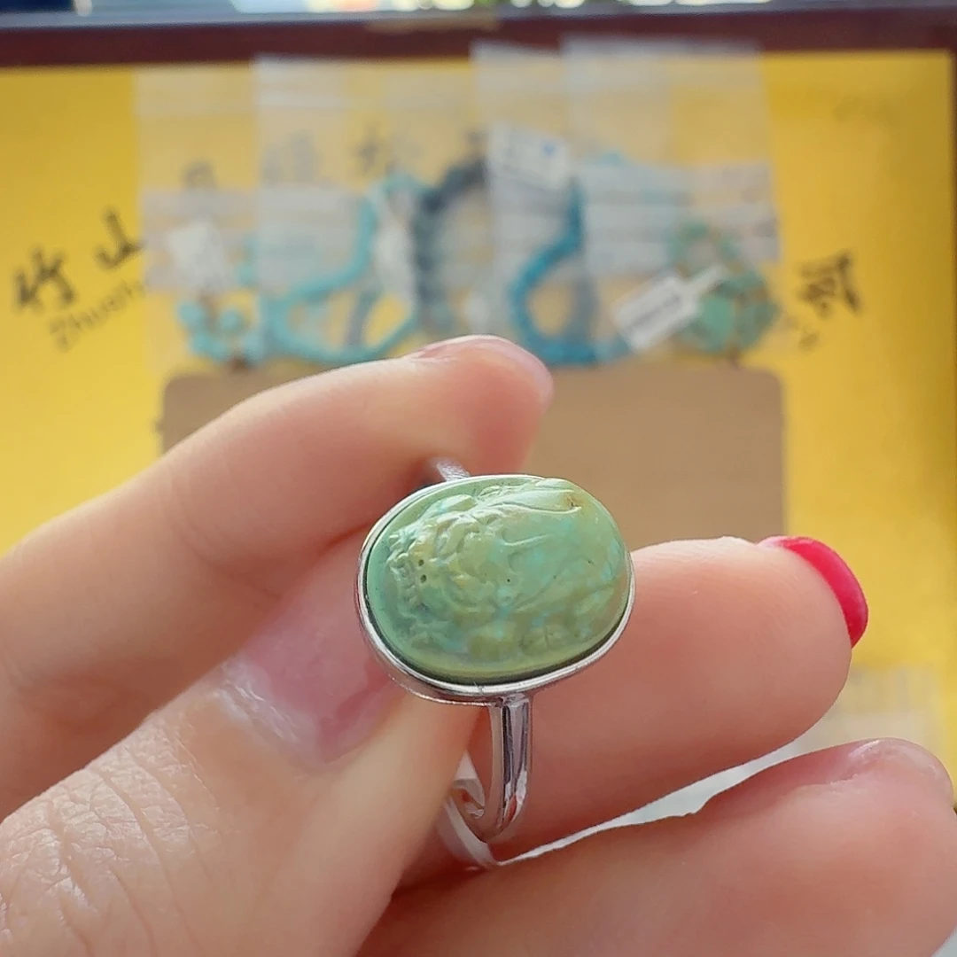 绿松石银S925镶嵌珠宝奇石