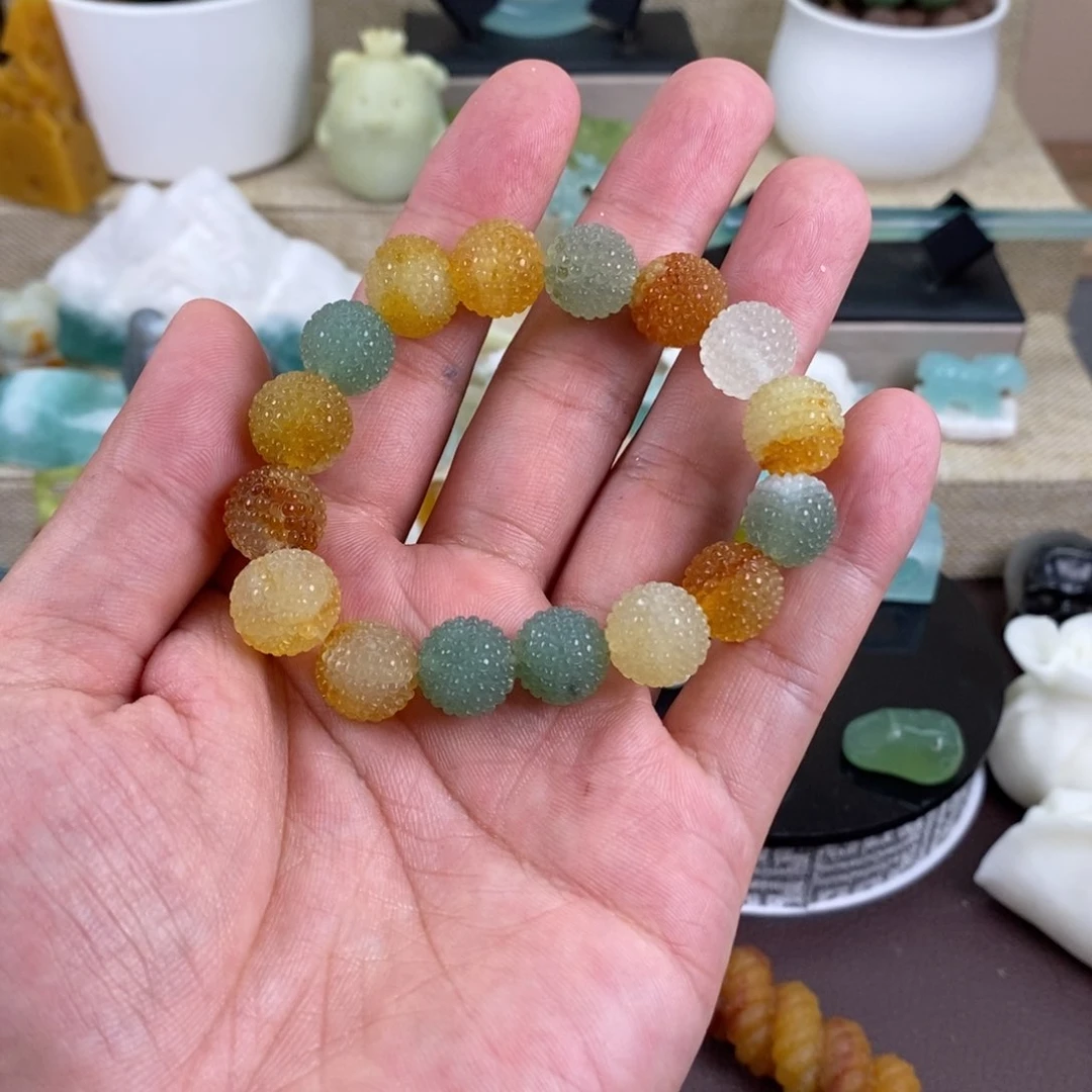 蛇纹石玉合金颈饰