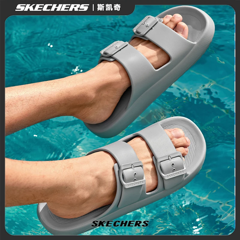 斯凯奇运动拖鞋男款冬季休闲舒适轻质缓震透气百搭户外凉鞋243336