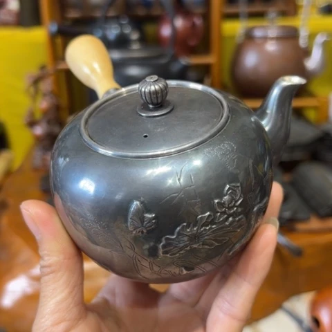 蜜安罐瓷香炉锡茶则