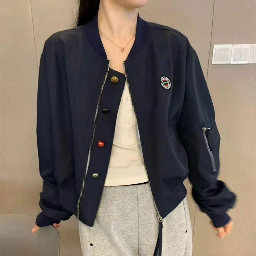 【2025春秋高级感气质减龄好看休闲棒球服女上衣短款外套设计感潮