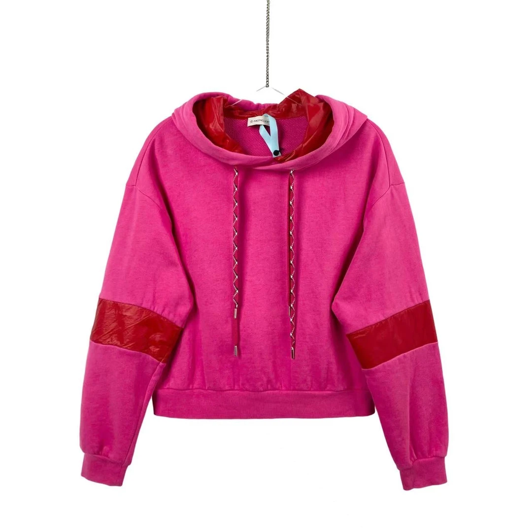 95新 MONCLER bb1354   棉 重工刺绣拼接帽衫 XS码