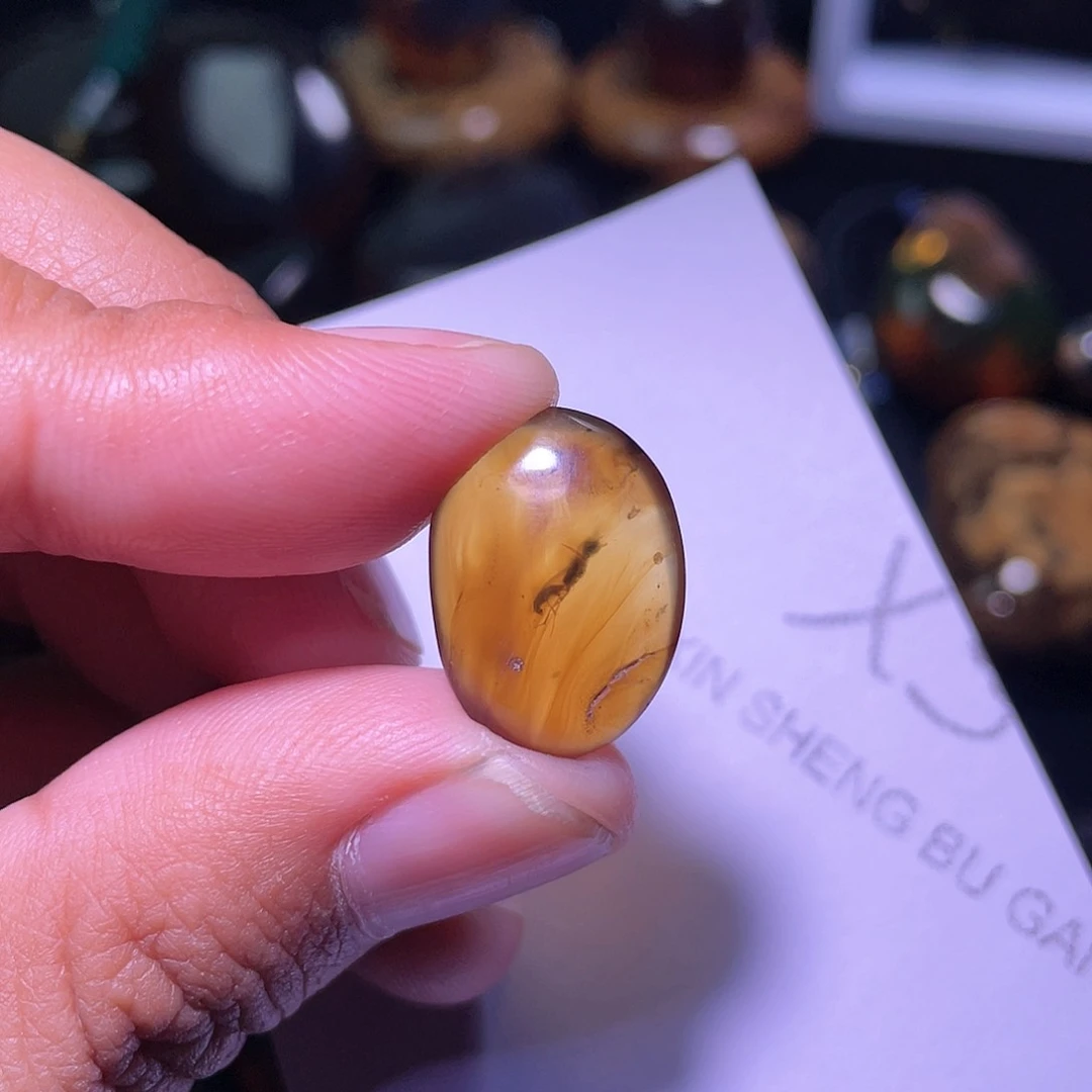 琥珀裸石未镶嵌，