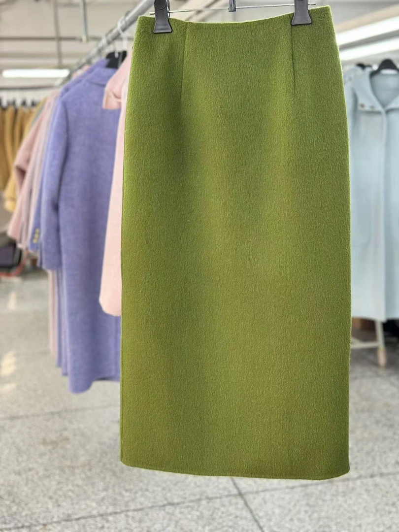 韩国东大门新款高腰显瘦百搭A字女中长款裙子