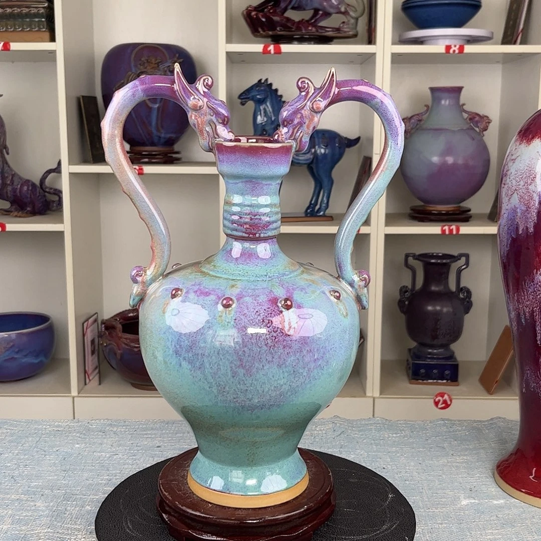 瓷片双龙尊珍品收藏