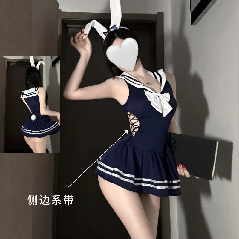 新款JK校园兔女郎制服纯欲COS战袍诱惑学生装qqny
