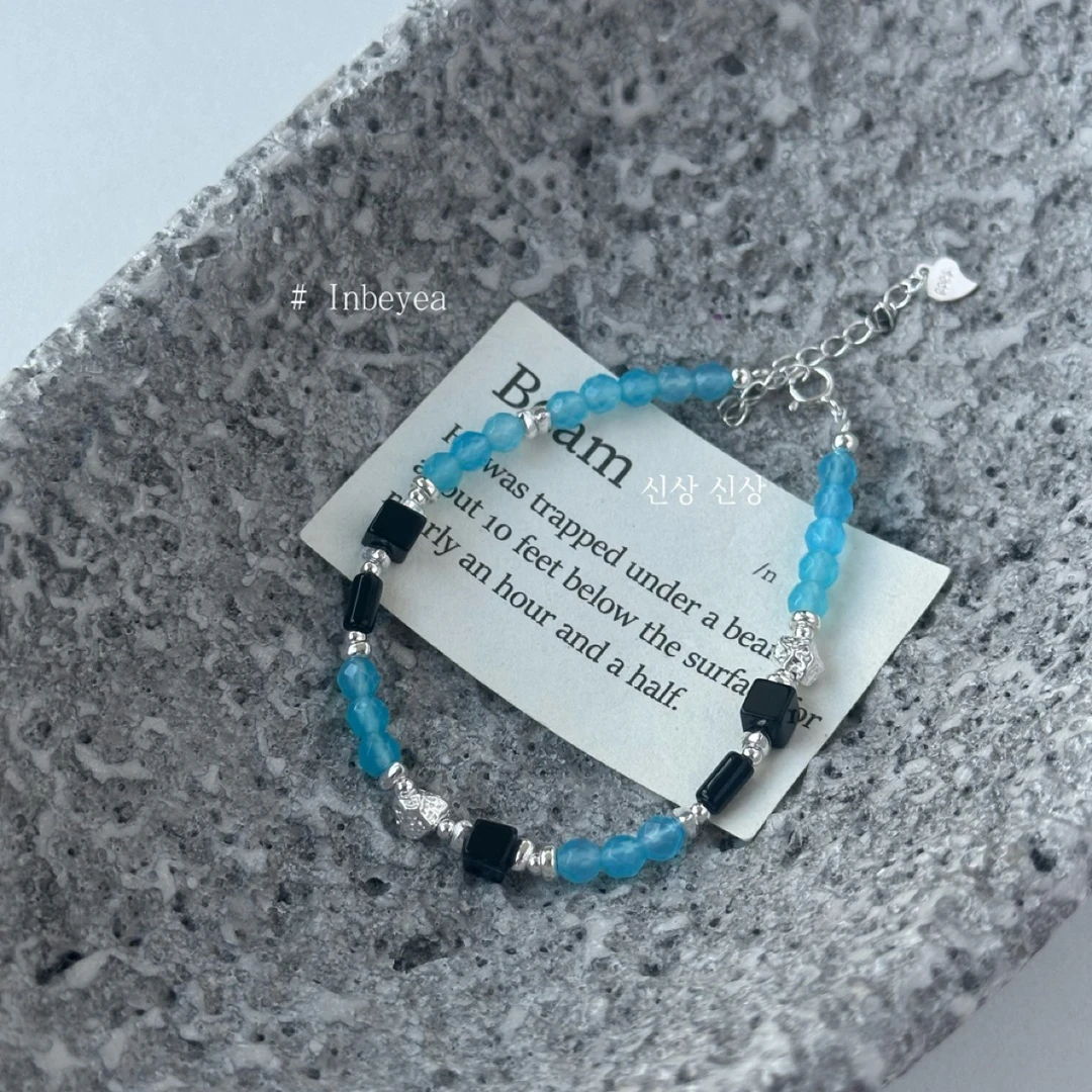 925银手链 蓝色碎银手链16+5cm 36781