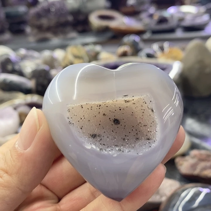 未镶嵌珠宝半成品水晶精抛爱心