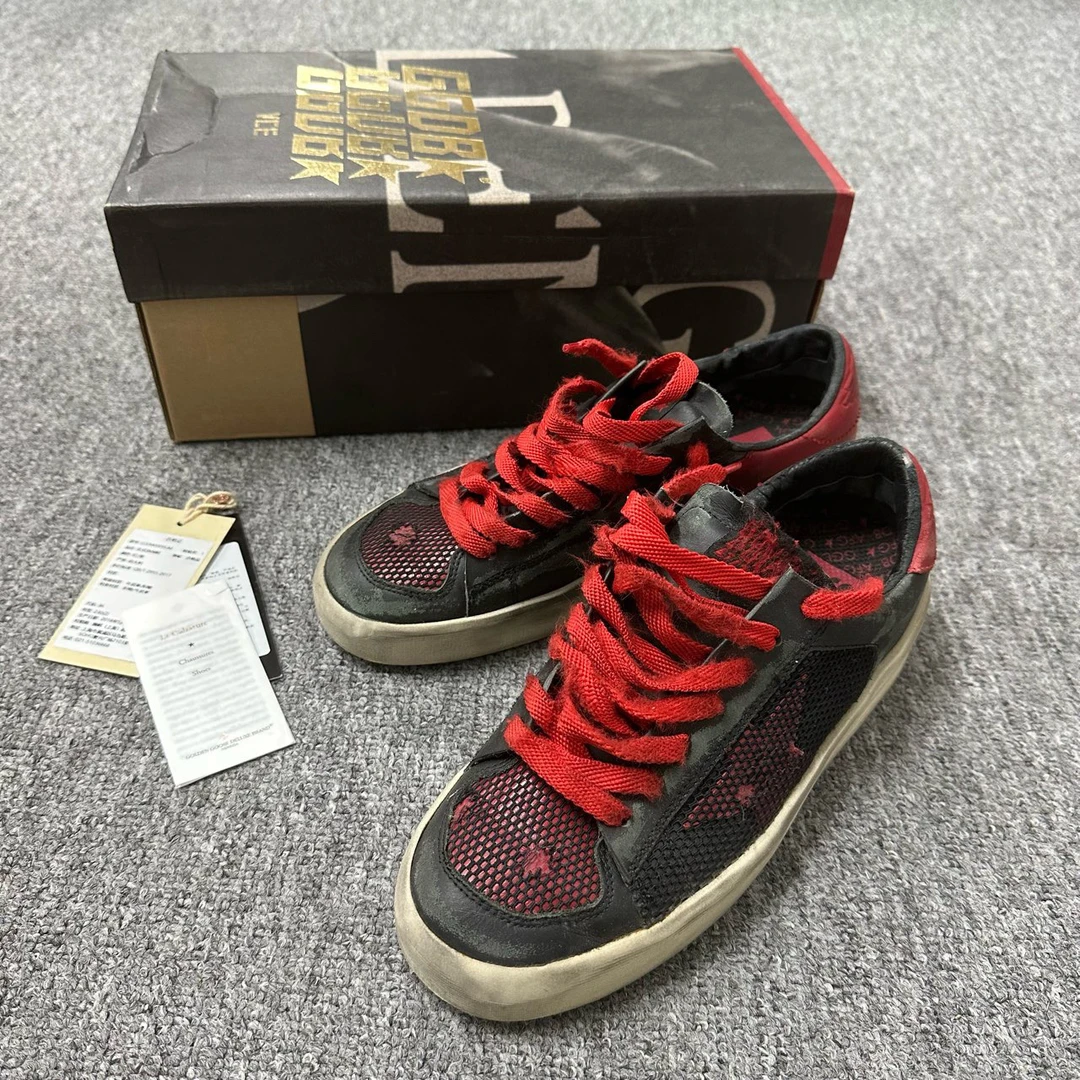 99新  GGDB 黑红 限量300 做旧 小脏鞋 36码