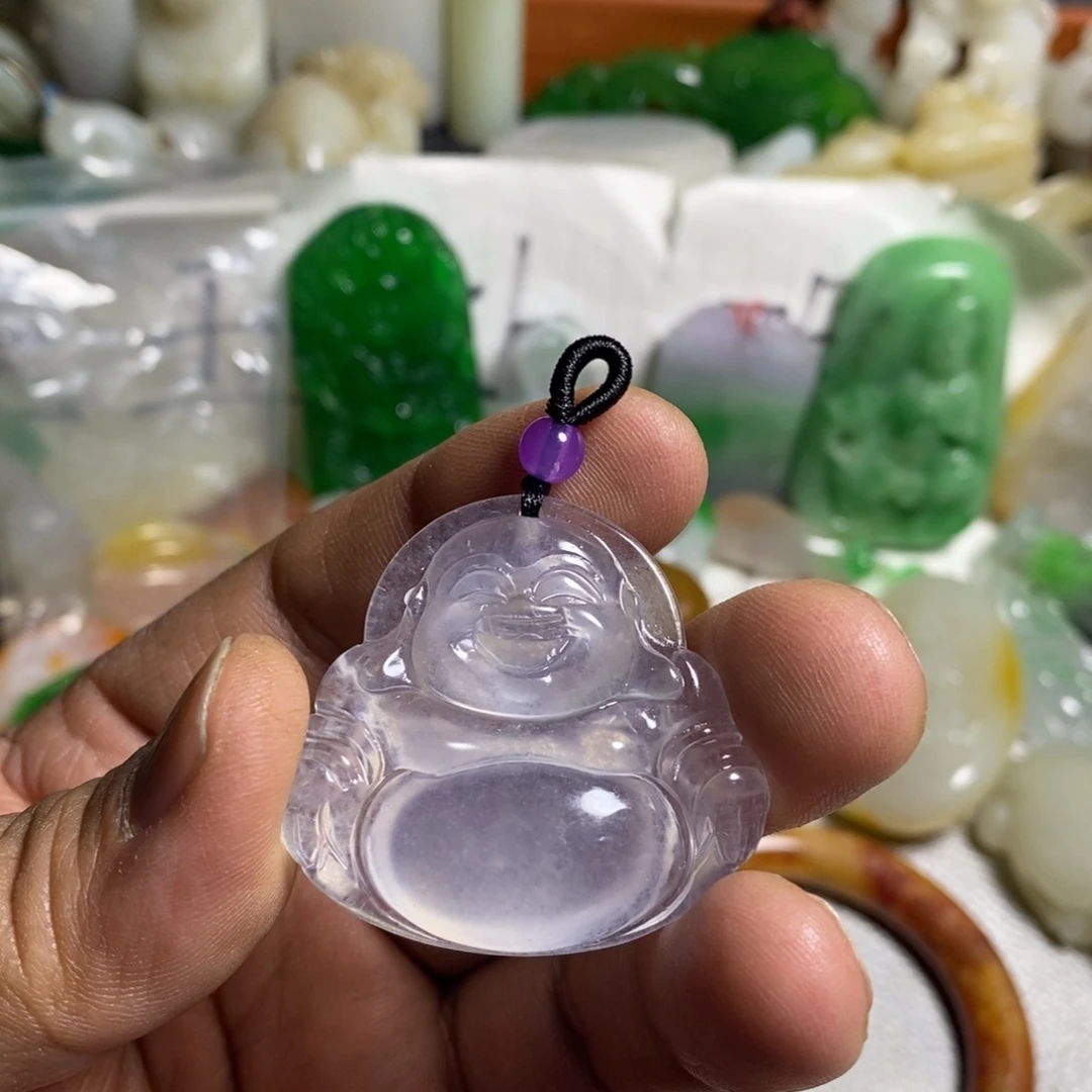 和田玉（糖玉）银S925镶嵌颈饰