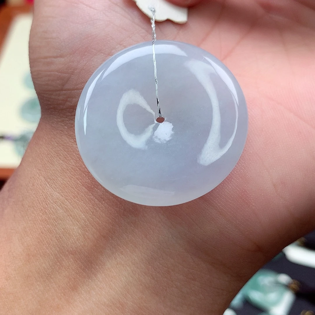 翡翠未镶嵌颈饰43 尺寸32.4-6.2