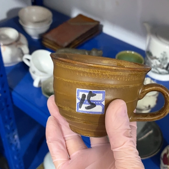 瓷片黄金釉咖啡杯