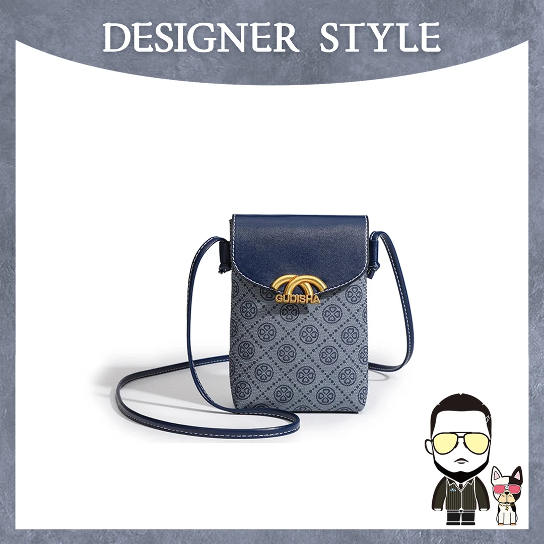 Gudisha 2024-11 TB 蓝色"新品联名新款时尚潮流简约复古小包包