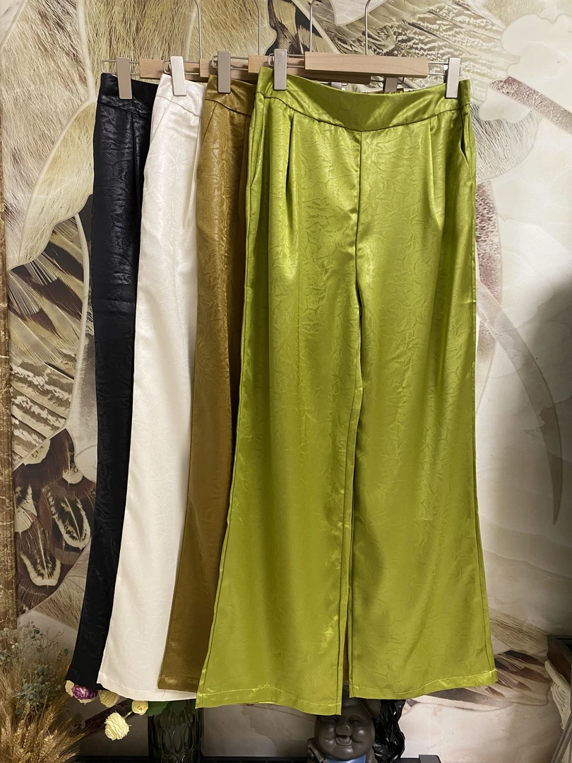 INS风显瘦休闲风休闲裤高腰女士女装直筒休闲裤女