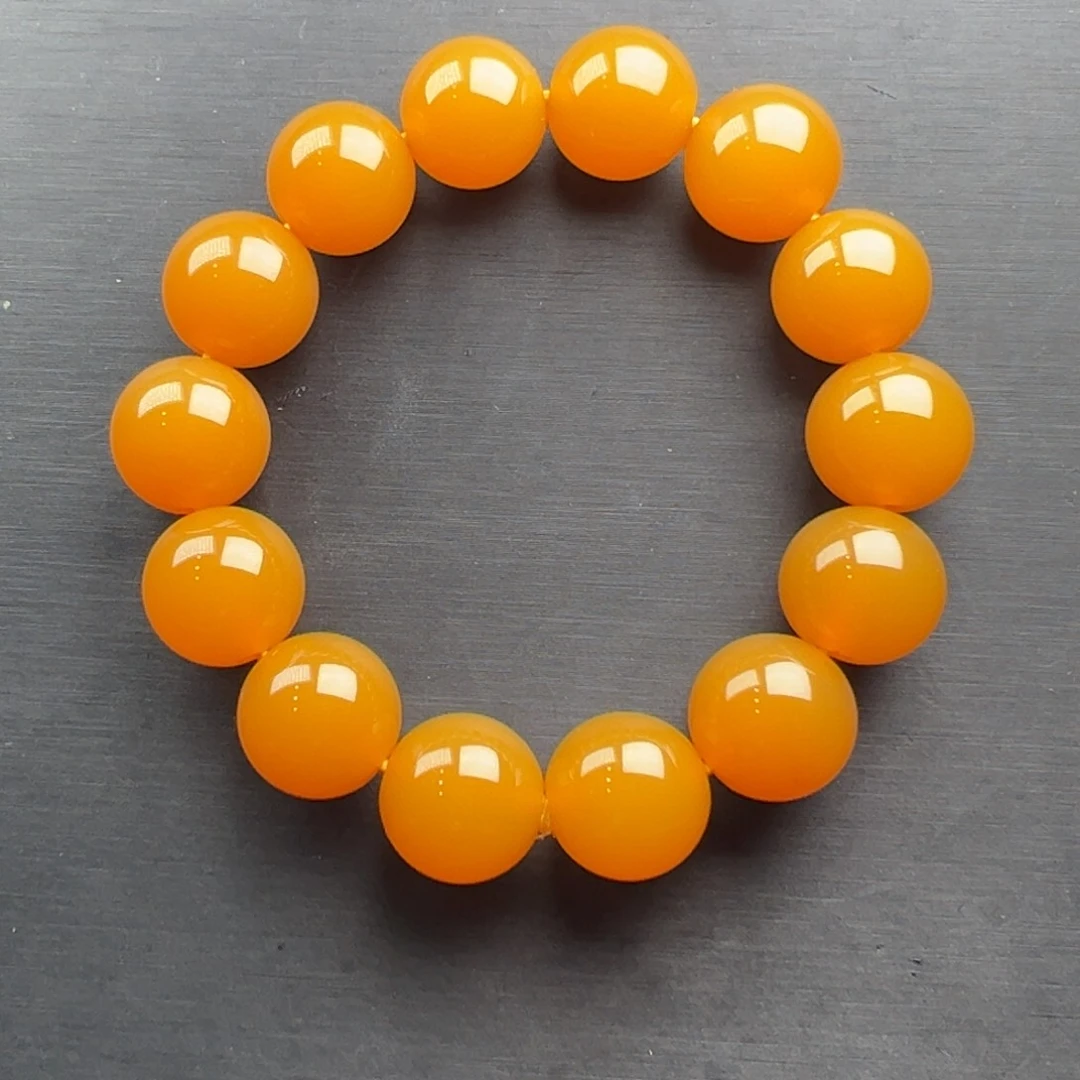 石英质玉（黄龙玉）未镶嵌手串