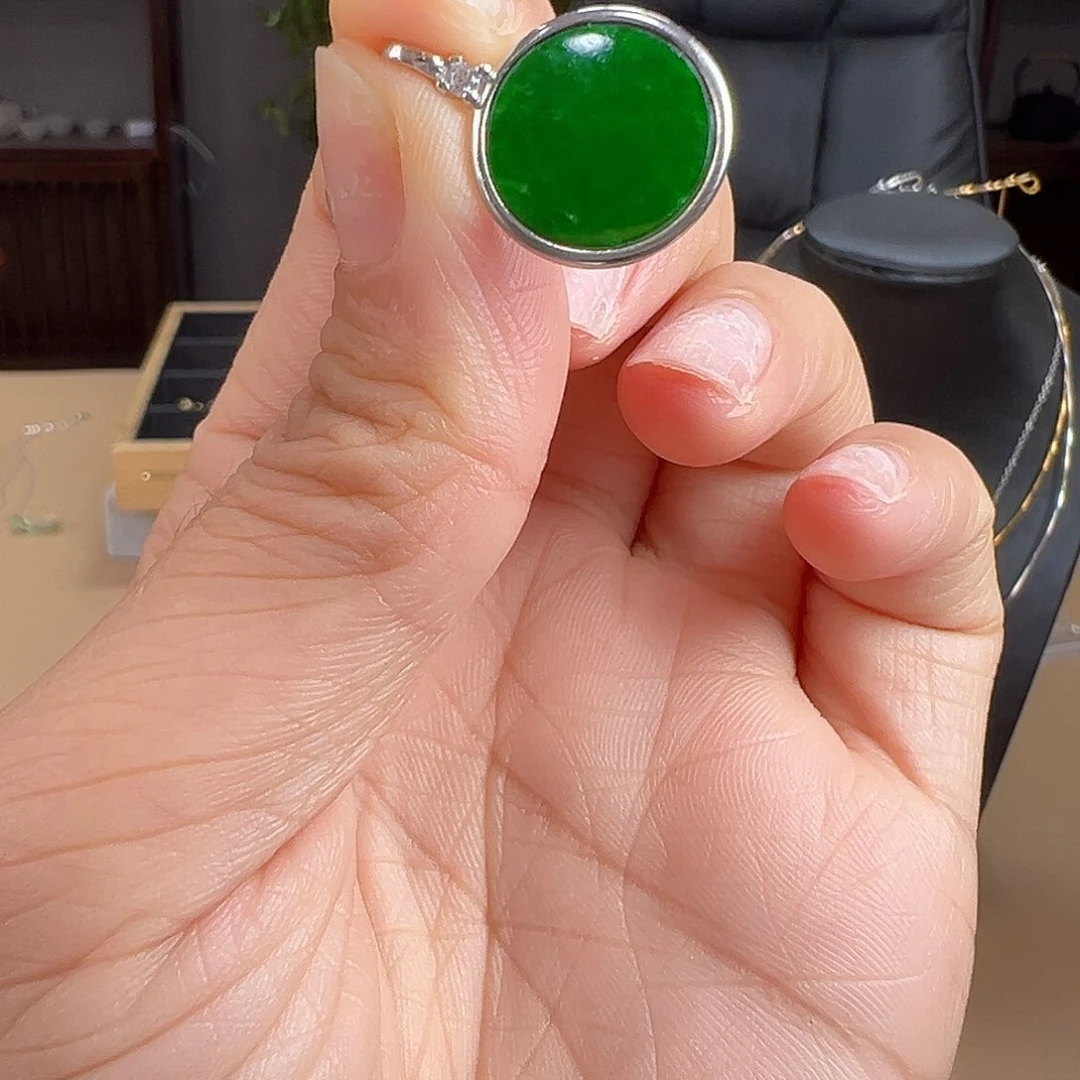 翡翠银S925镶嵌颈饰吊坠