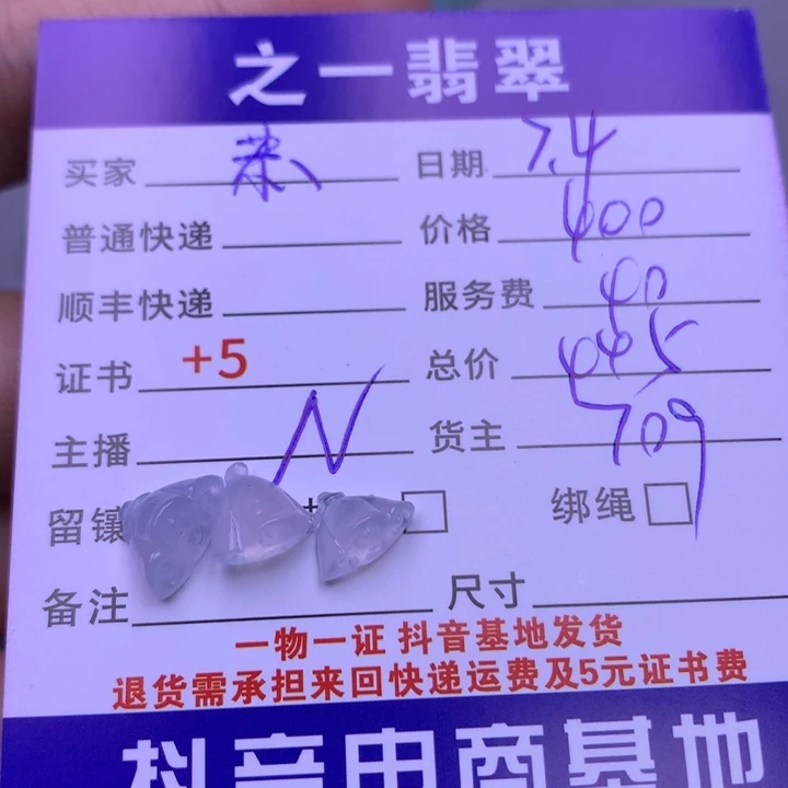 翡翠未镶嵌颈饰٩****财