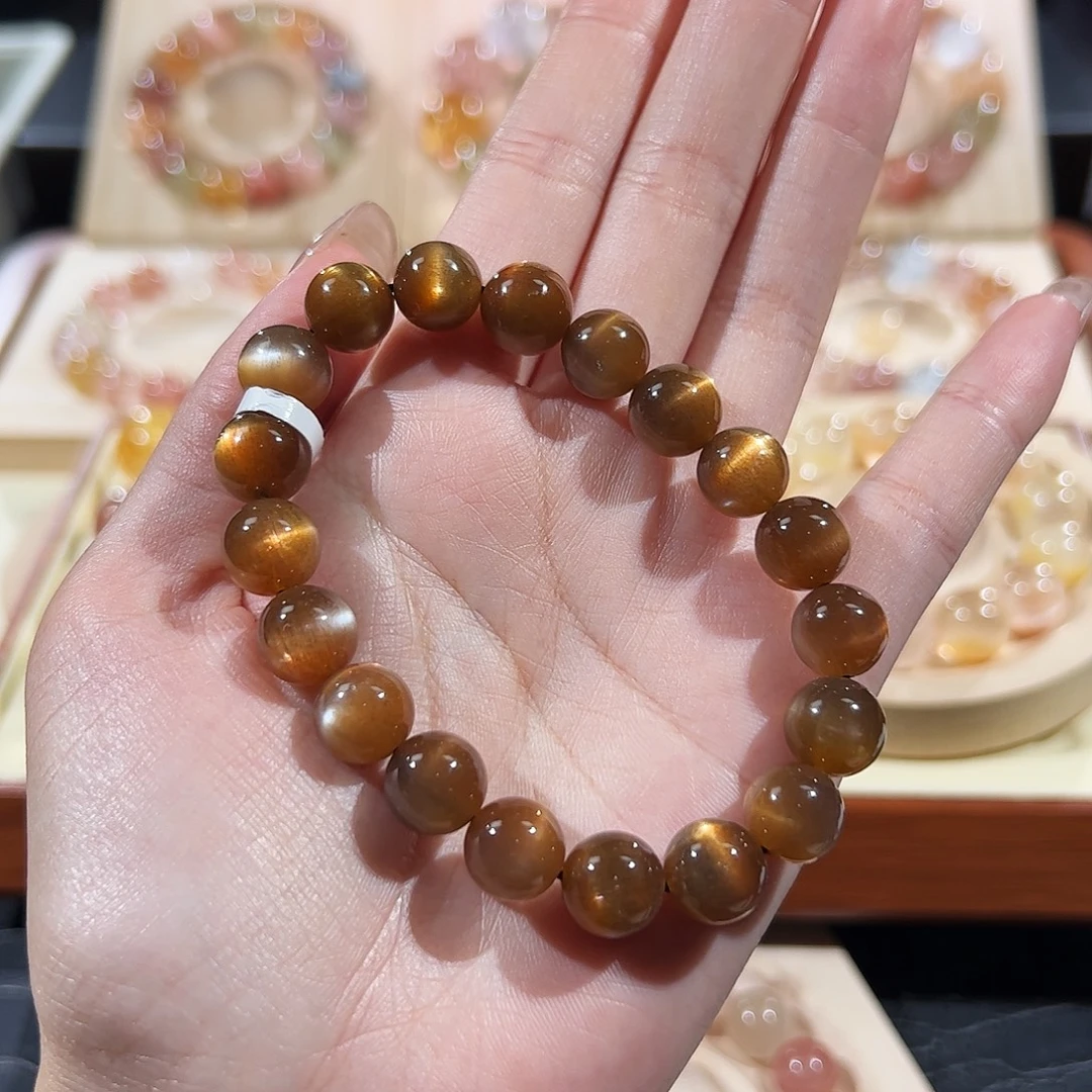 未镶嵌手链日光石金骨干手链，晶体通透10.3