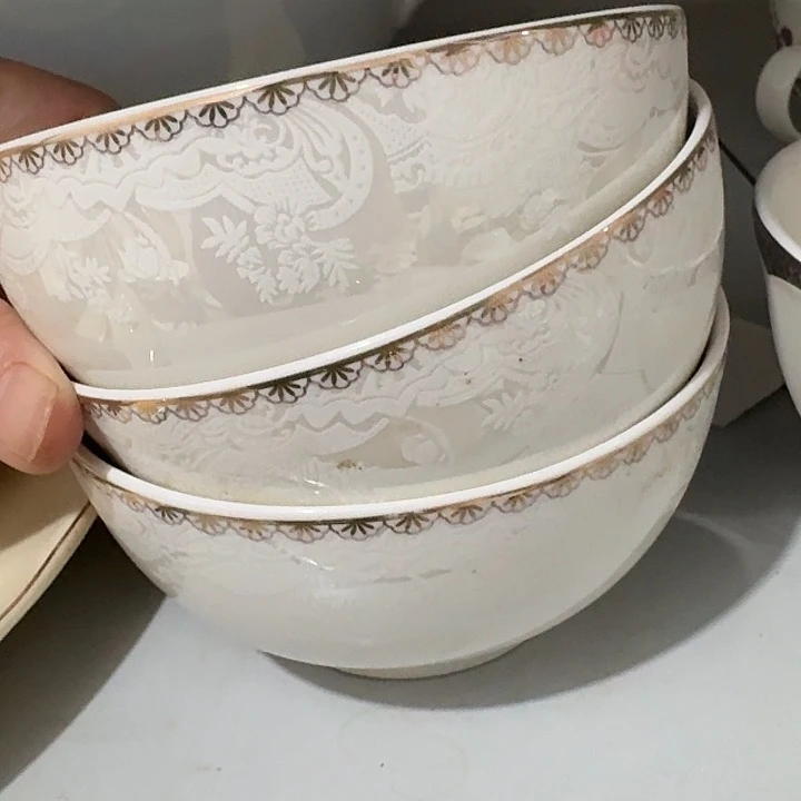 满15包邮微瑕 米饭碗三个