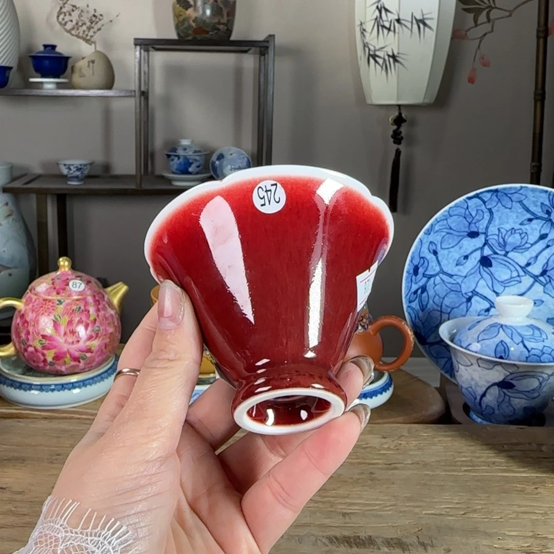 杯景德镇陶瓷柴烧多人