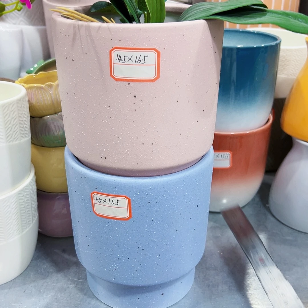 有孔，外贸尾单陶瓷花盆凑单10米包邮
