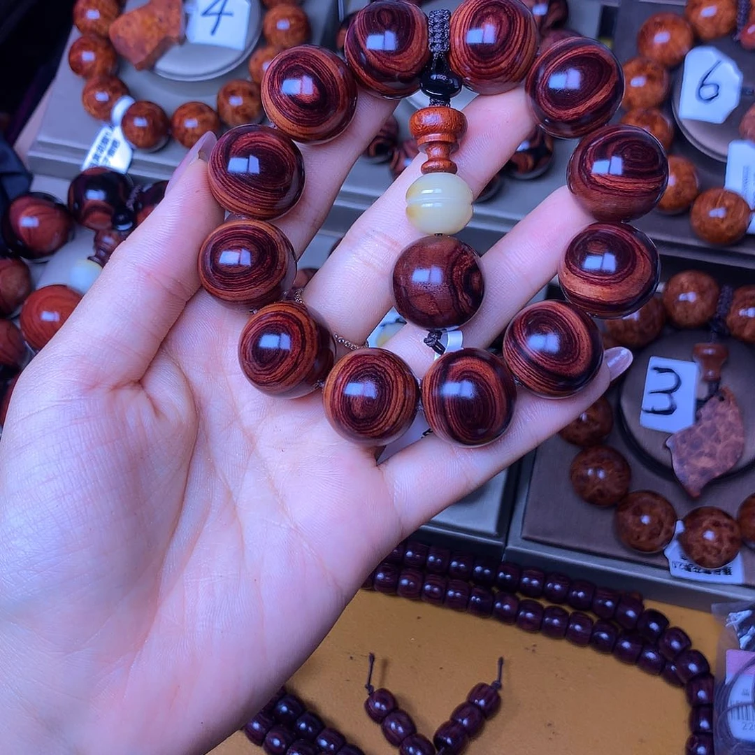 花梨木类手串/手链高货瘤疤紫油梨土埋料20