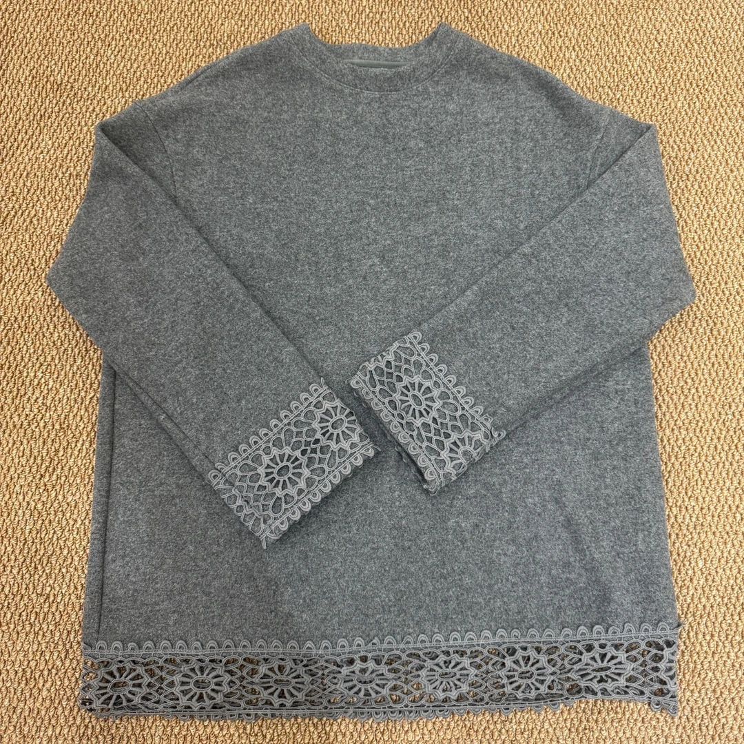 韩系时尚百搭设计感镂空蕾丝T恤