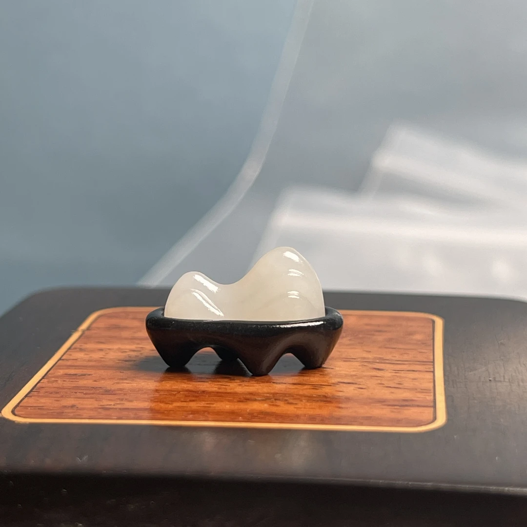 和田玉手工雕刻小靠山审美高级