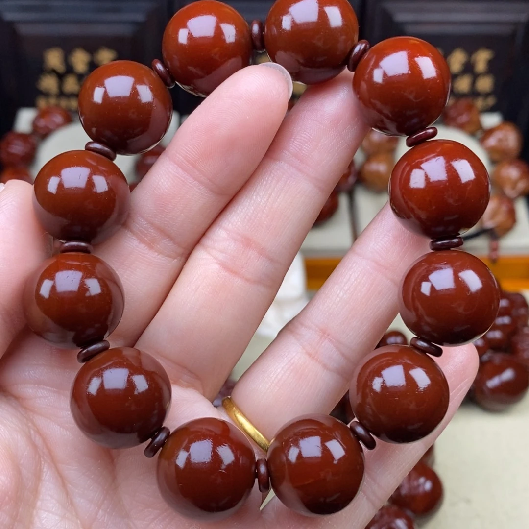 橄榄核吊坠正圆光珠