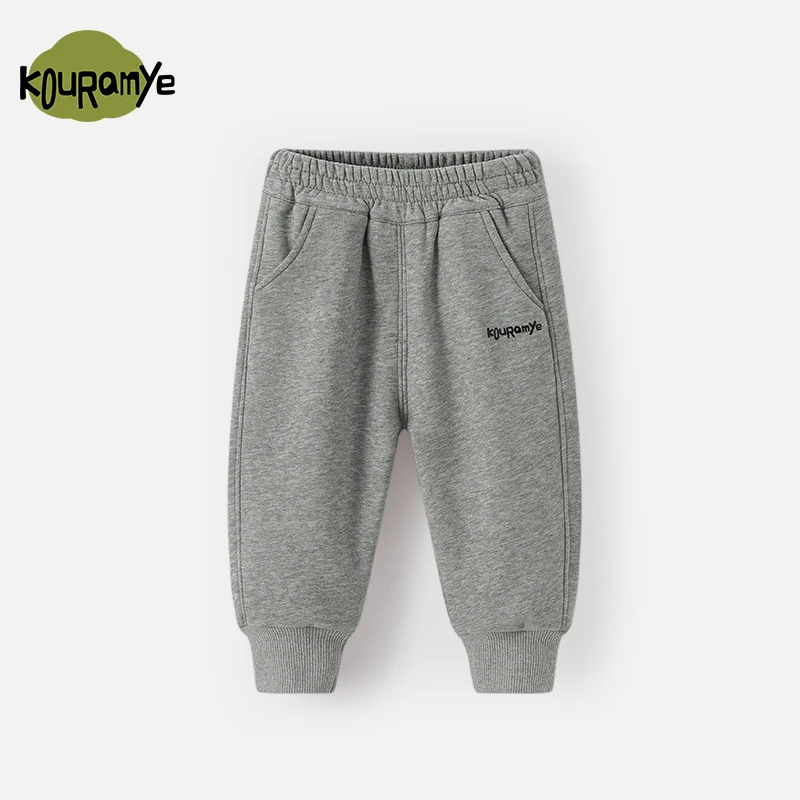 59040酷娃米儿童时尚净色卫裤男女宝宝秋冬裤子