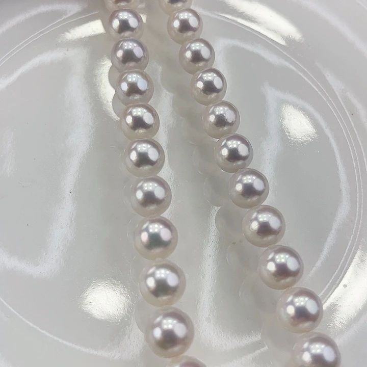 淡水珍珠颈饰银S925镶嵌卡9.10极光炫彩高品镜面光