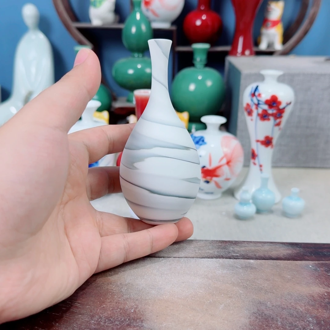 陶瓷手工小花器摆件