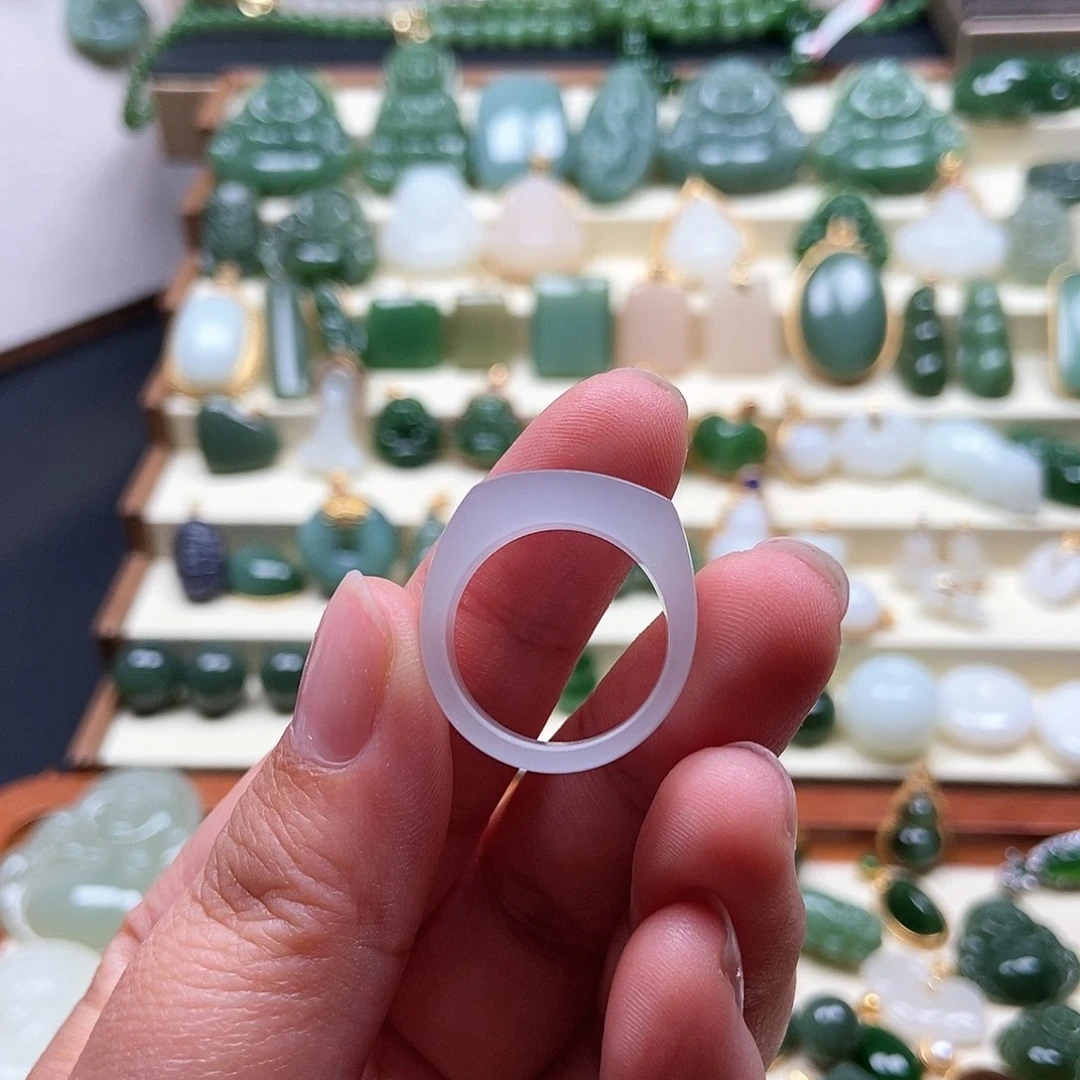 和田玉戒指未镶嵌楠**往