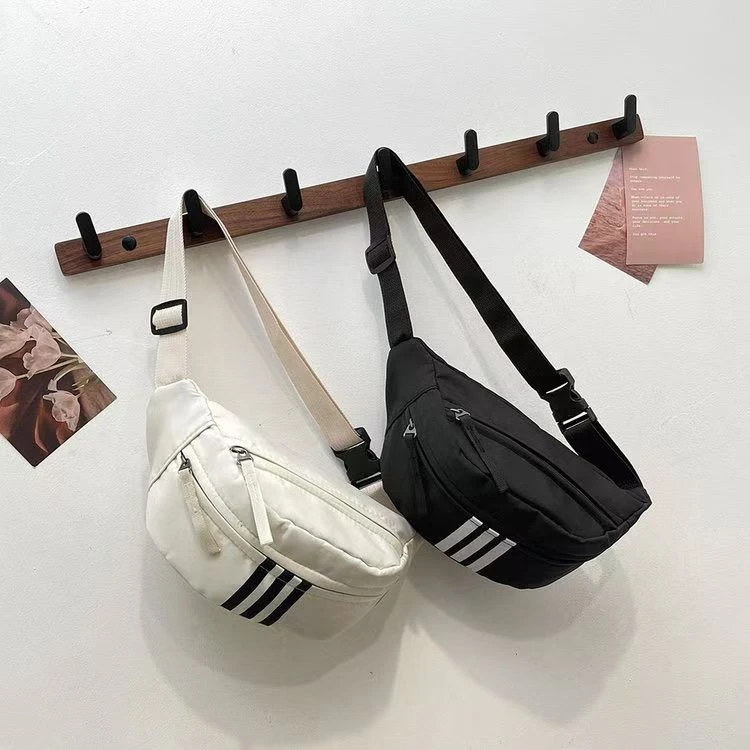 经典三道杠百搭斜挎包胸包腰包便携大容量包包男女款