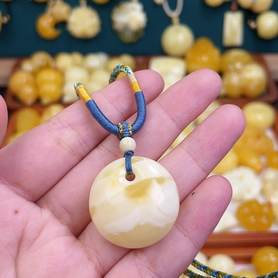 蜜蜡毛衣链未镶嵌蜜蜡