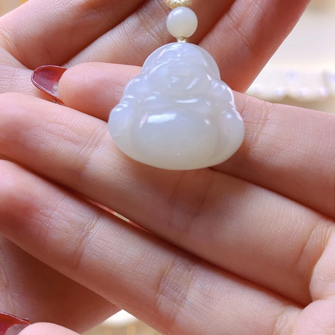 和田玉吊坠(赠链)未镶嵌爱****鱼