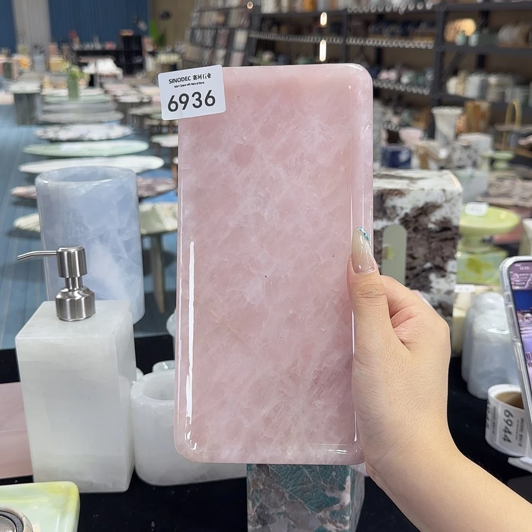 粉水晶小长方福利6936