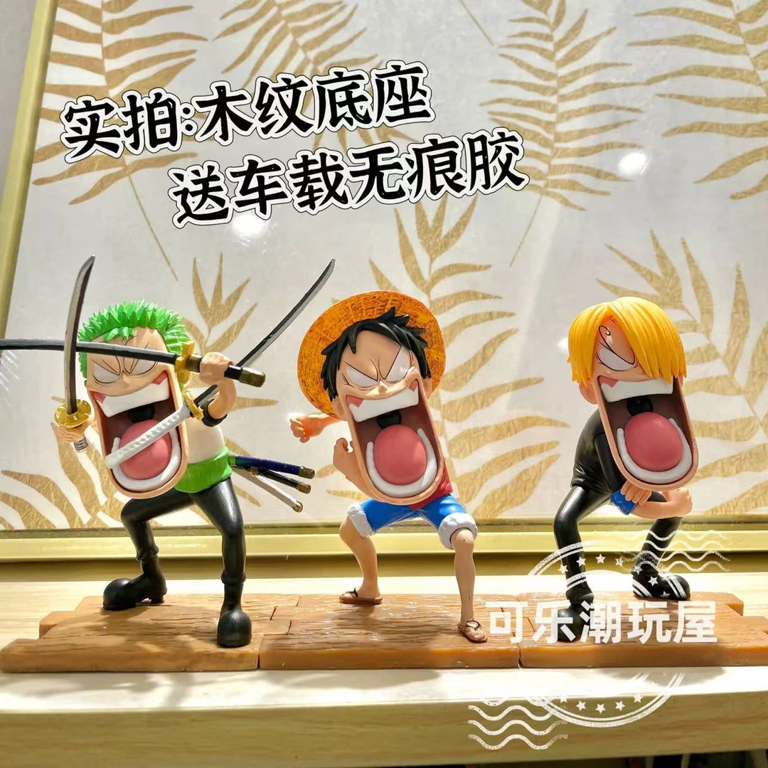 海贼王索隆路飞山治饥饿三人组机箱动漫手办桌面摆件个性男生礼物