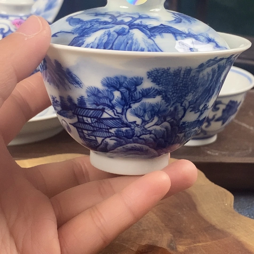 瓷片景德镇手绘青花茶器989