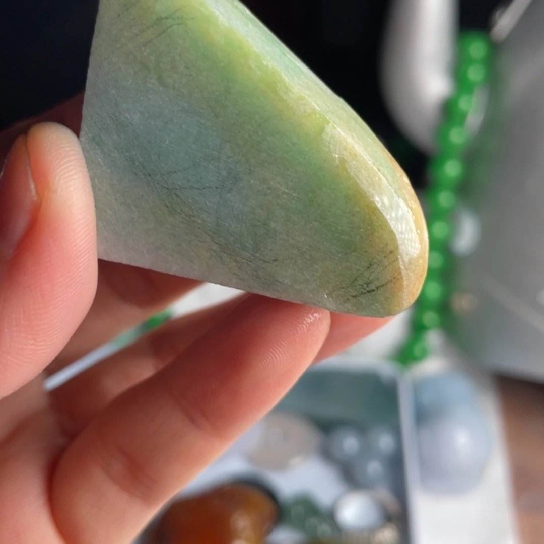 翡翠散珠翡翠黄加绿