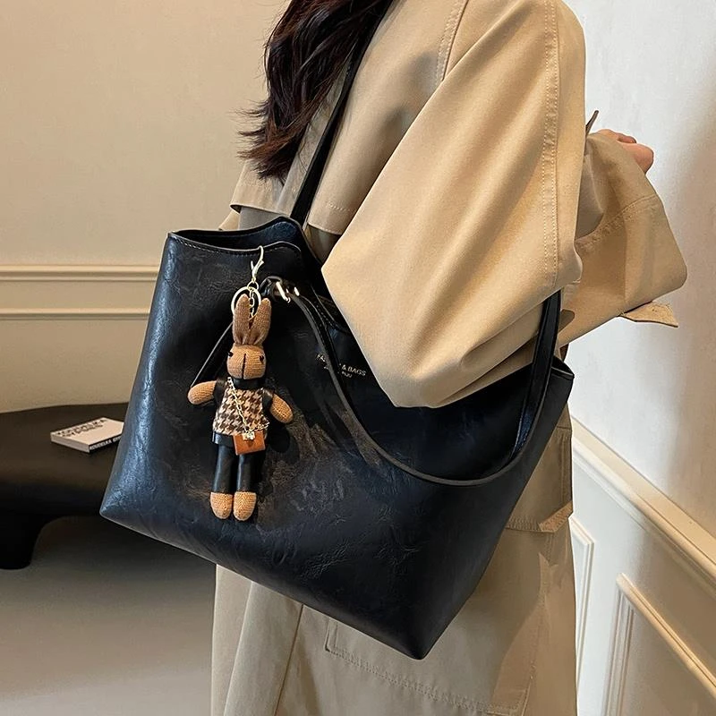 休闲上班通勤包包女大容量2025新款复古夏冬百搭单肩购物袋托特包