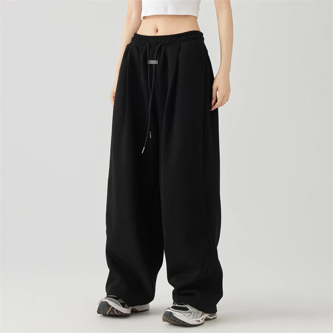 GOLFCROSS欧若风潮流时尚简约宽松长裤通勤百搭抽绳针织休闲裤