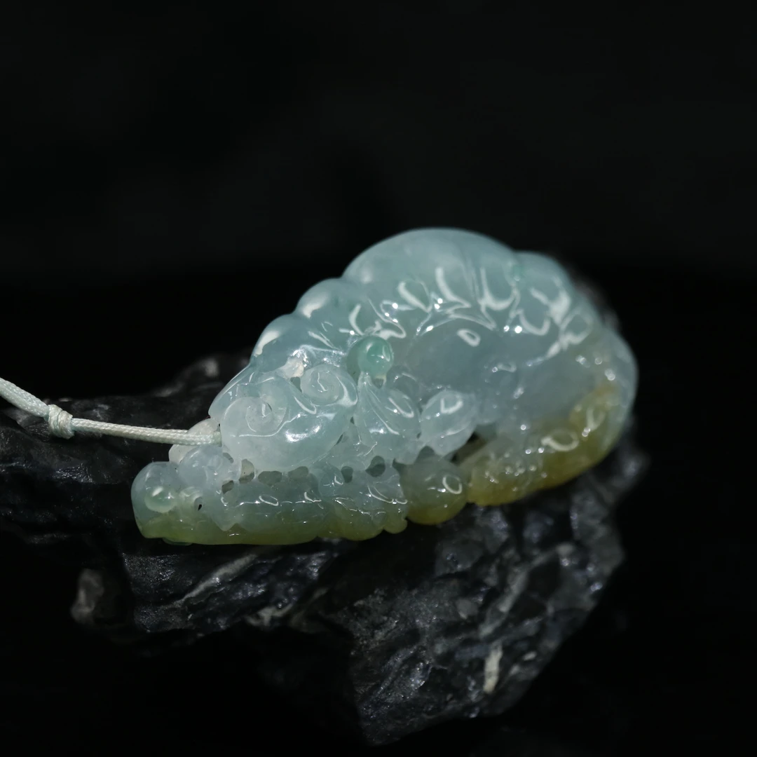 FC14天然缅甸翡翠A货晴水俏黄如意/200177/保利厦门拍卖